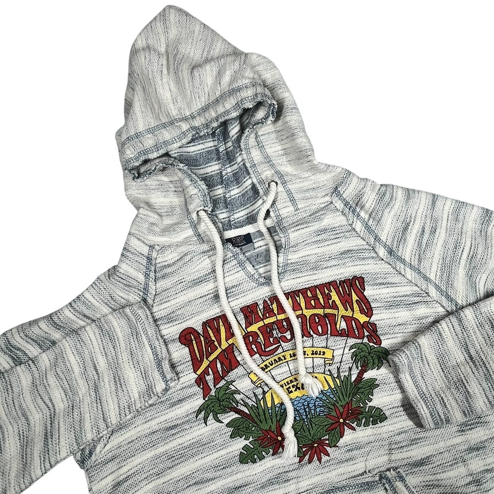 MV‎ Sport Dave Matthews Tim Reynolds Hoodie Mens M Gray Space Dye Concert Merch